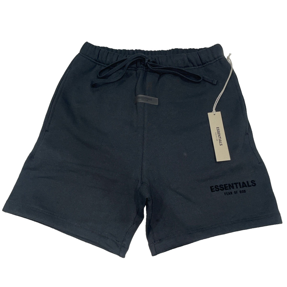 Essentials Men’s Black Logo Drawstring Sweat Shorts